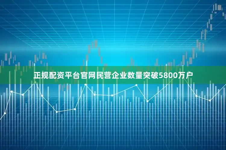 正规配资平台官网民营企业数量突破5800万户