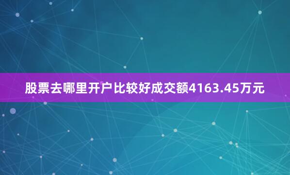 股票去哪里开户比较好成交额4163.45万元